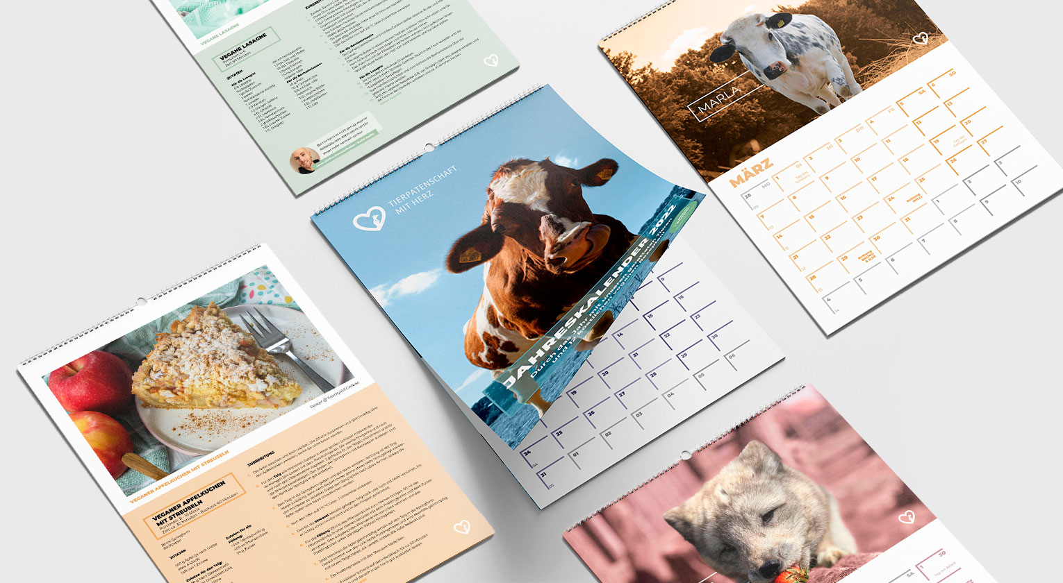 Kalender für Tierpatenschaft mit Herz